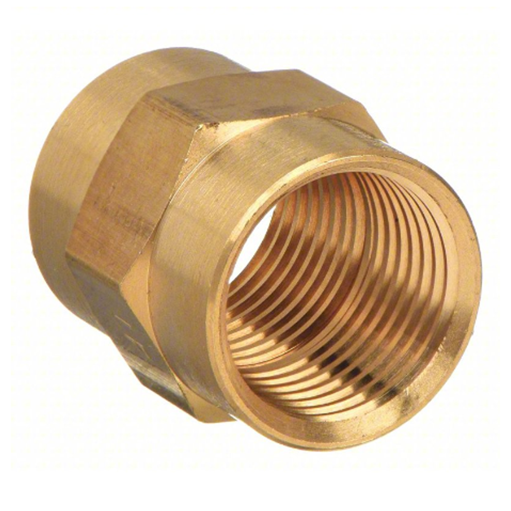 103-N4 FloFlex Brass Pipe Fitting<BR>Coupler 1/2" Female x 1/2" Female NPT